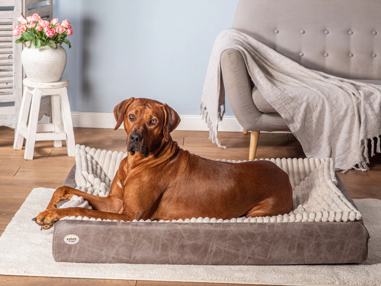 Hundebett KUDDE veganes Wildleder - Image 3